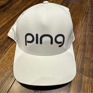Ping Structured Fit Women's FlexFit Delta Strapback Golf Hat White